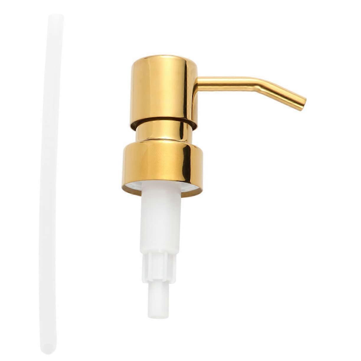 2Pcs Stainless Steel Shampoo Dispenser Pump Replacement for Bottles Ergonomic Hand Press