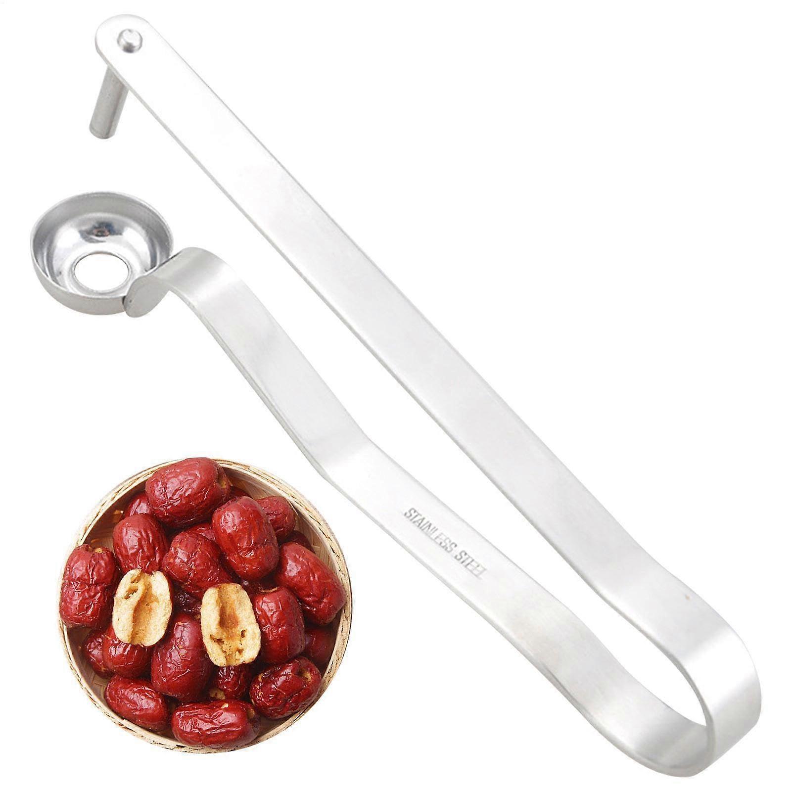 Cherry Pitter and Olive Pitting Tool with Durable Metal Construction for Quick Pit Removal
