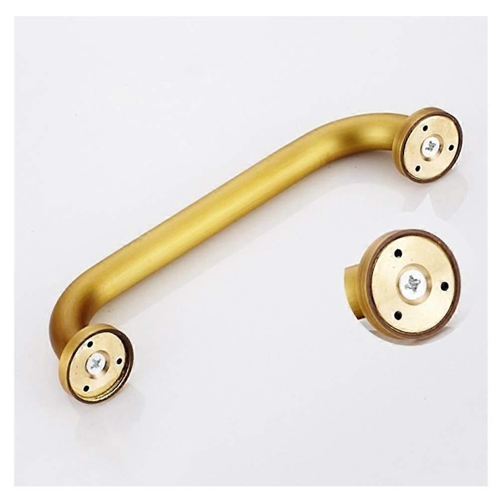Solid Brass Bathroom Grab Bar 40cm with SlipResistant Grip, Concealed Wall Mount for Elderly Safety
