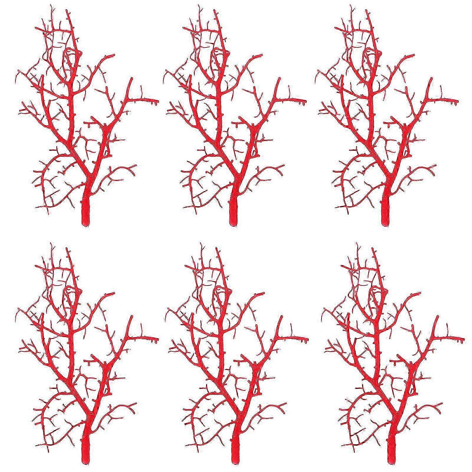 6pcs Realistic Simulation Twig Models Artificial Tree Branch Simulated Tree Twig Ornaments