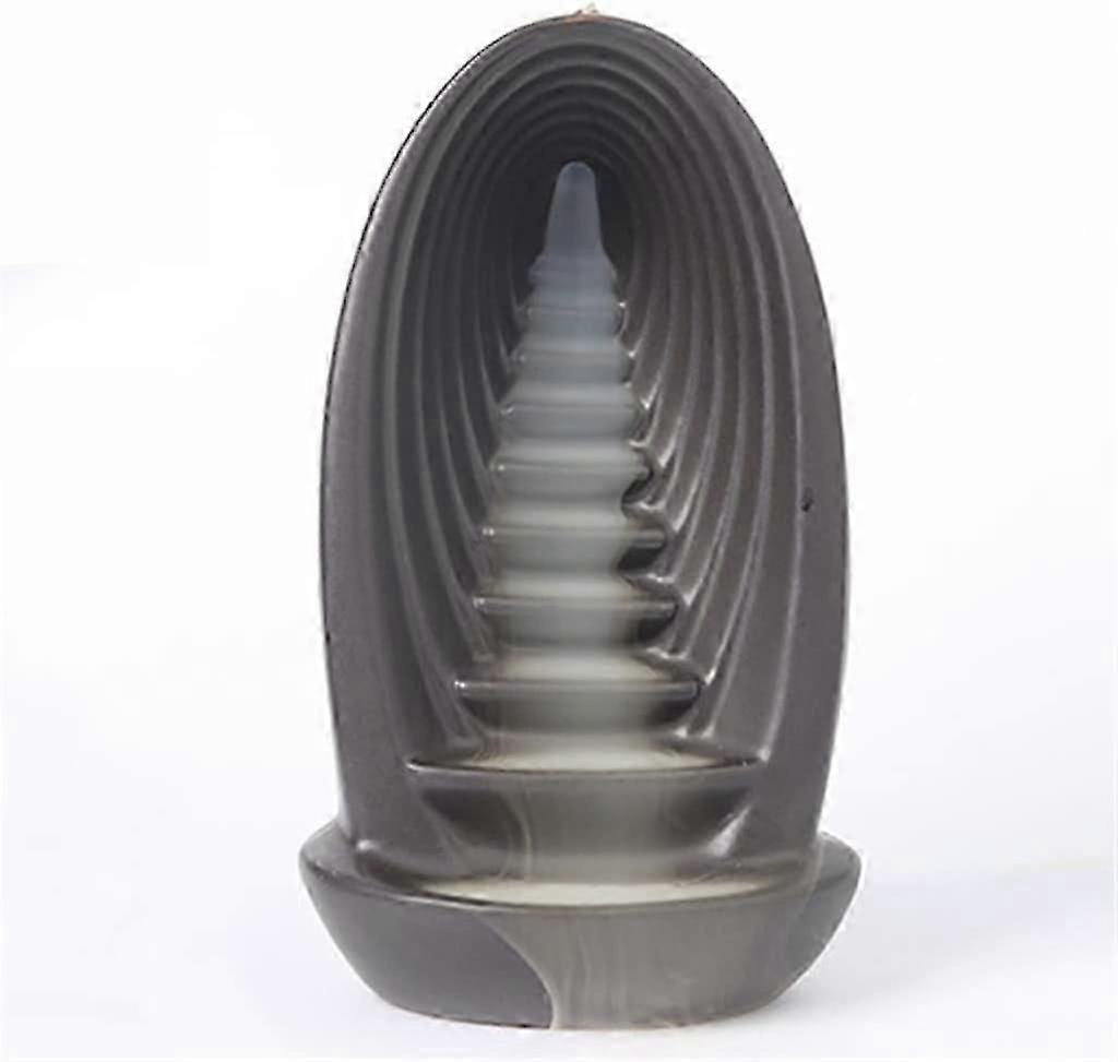 Decorative incense burner waterfall smoke collector