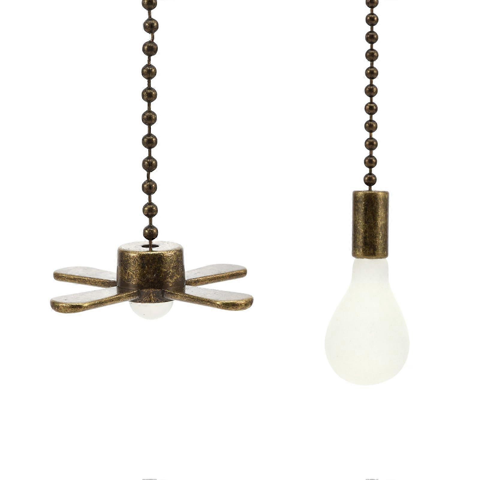 Bronze Ceiling Fan Pull Chain Extender with Stylish Decorative Design and 30cm Long Chain