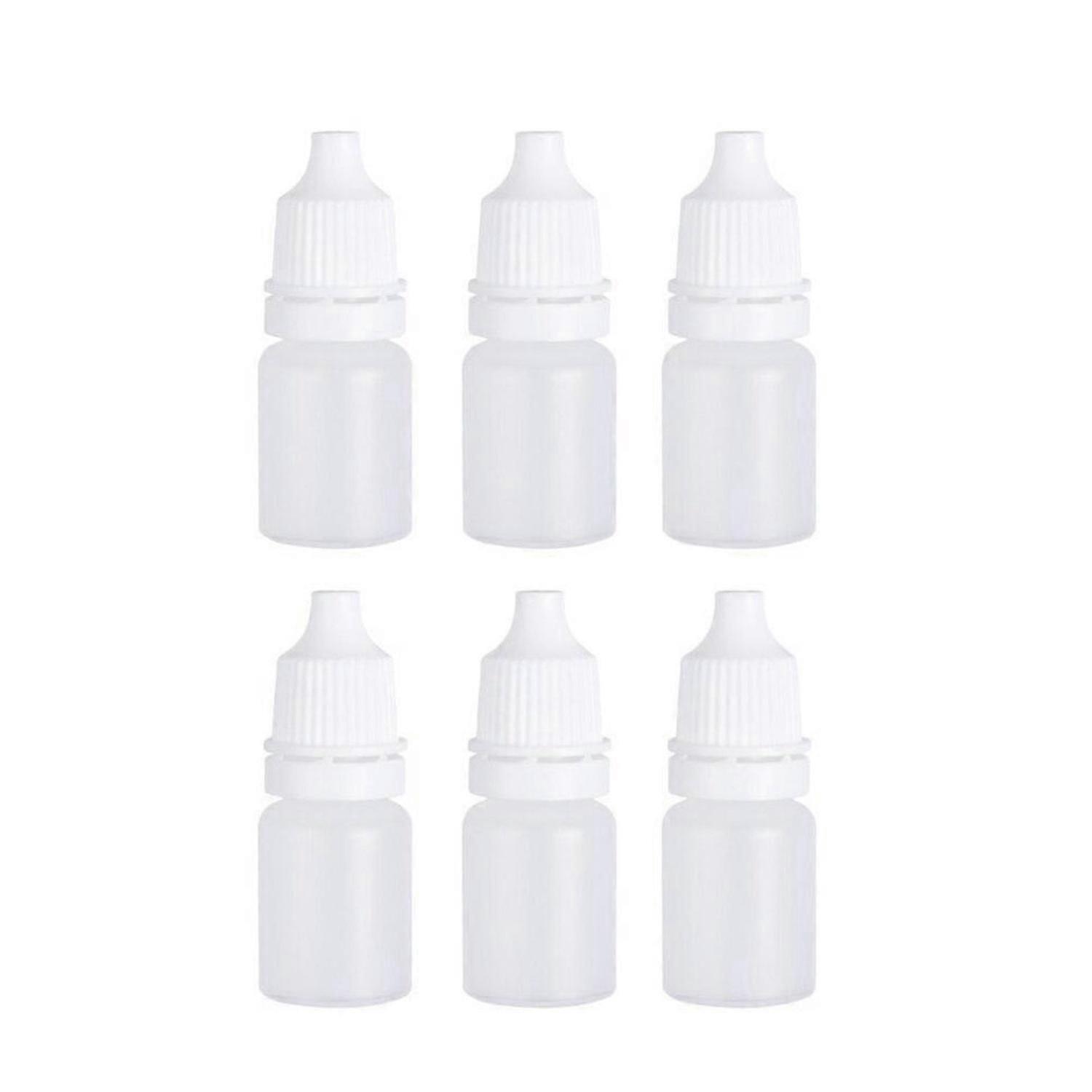 6Pcs 5ml Empty Plastic Squeezable Dropper Bottles Eye Liquid Dropper Dropping Bottles (White)