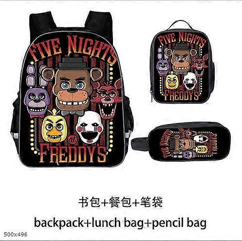 Five Nights Backpack, School Bag, Children's School Bag, Backpack, Men's Backpack, Laptop Backpack, Three-piece Backpack