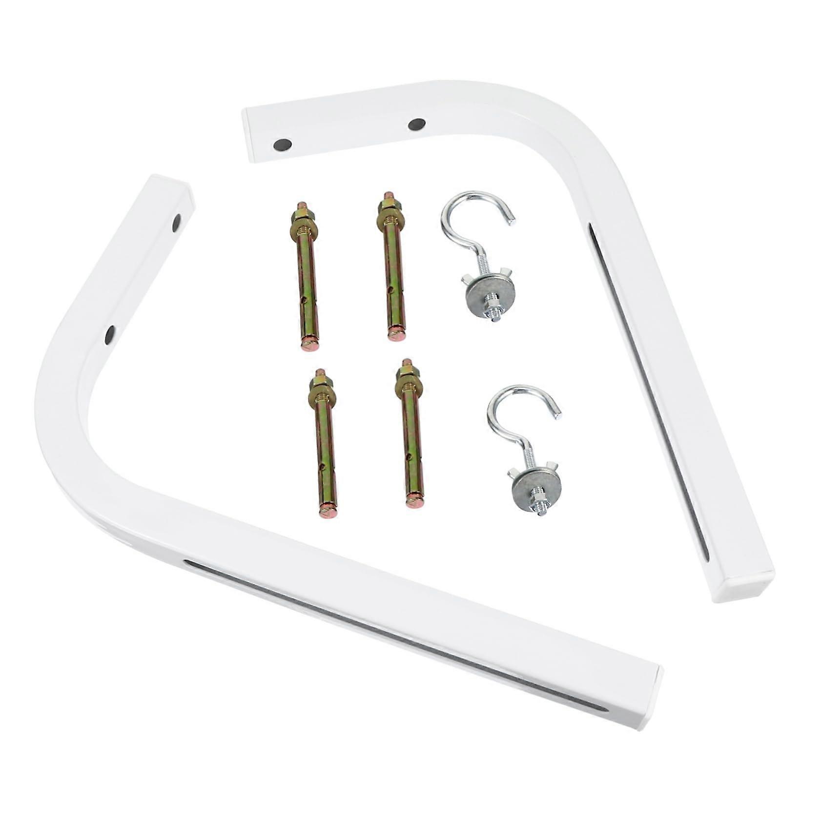 2Pcs Projector Screen Wall Mount Brackets with Hooks for Drywall and Wood, Heavy Duty Secure Hanging