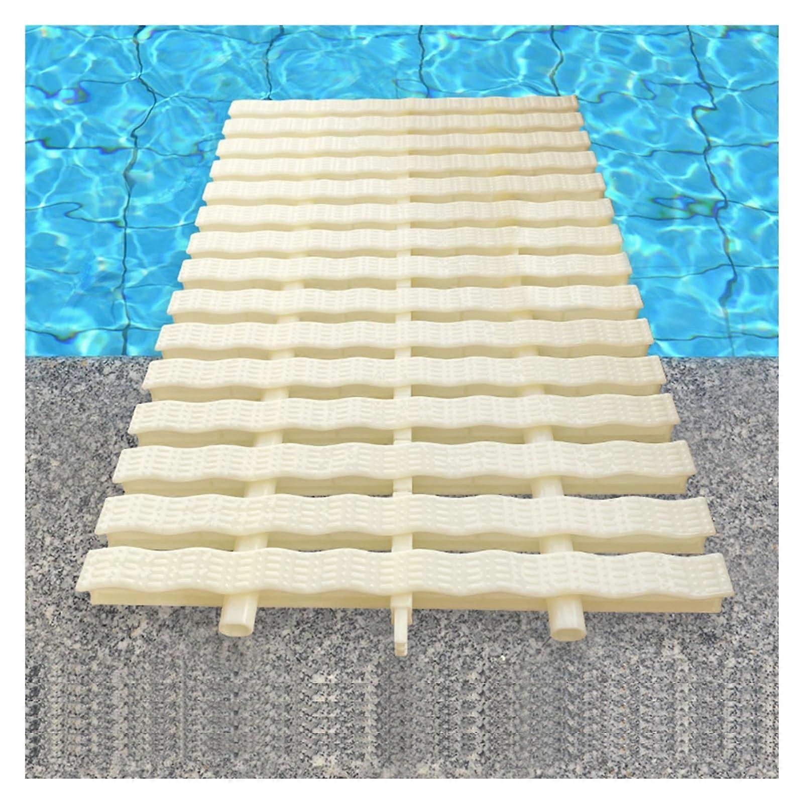 Pool Drainage Grating ABS NonSlip Interlocking Deck Overflow Cover 8PCS 18cm  Load