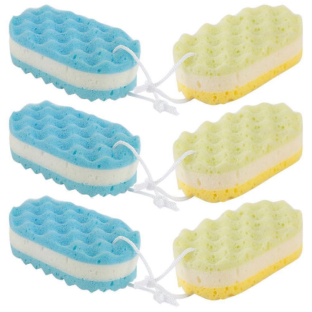 Assorted Color Bath Sponge Soft Sponge for Bath 6Pcs Comfortable Body Use