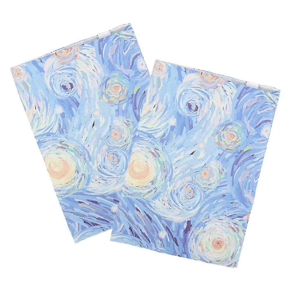 Soft Fabric Book Protector Handmade Covers for Protection 2Pcs Reusable Book Accessory