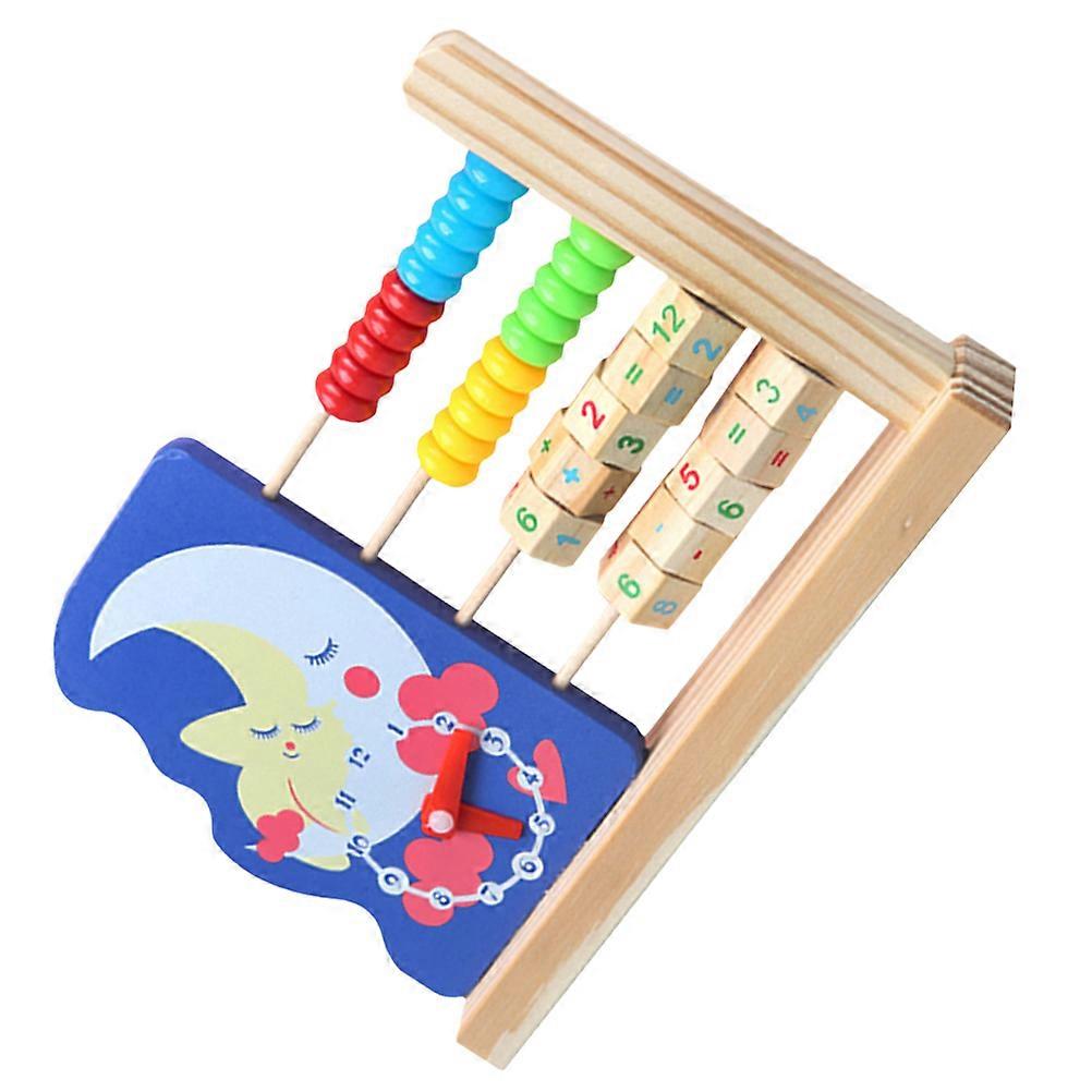 Multifunctional Kids Educational Plaything -Shaped Clock Abacus for Learning 1Pack