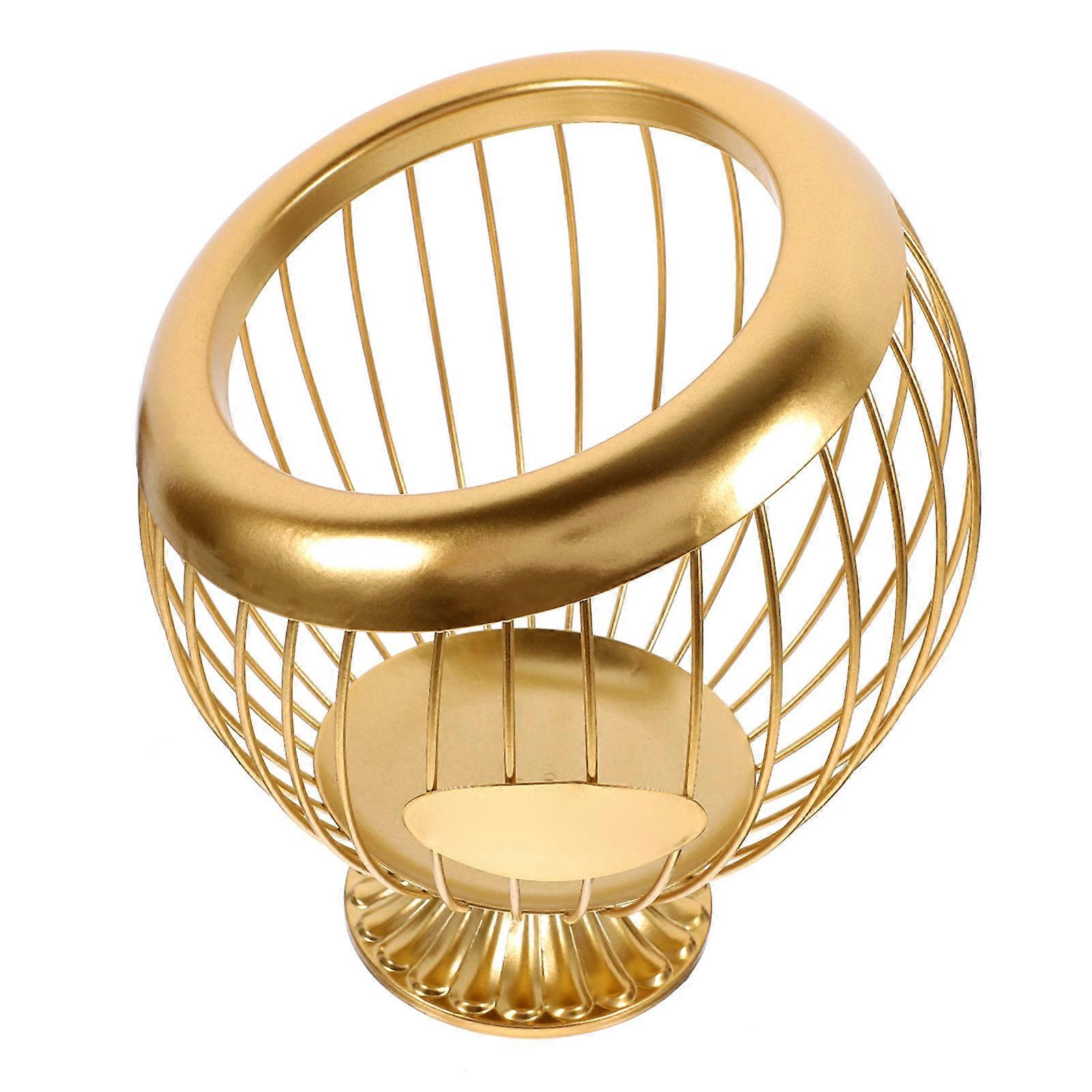 Golden Coffee Holder for Storage Container with Iron Build