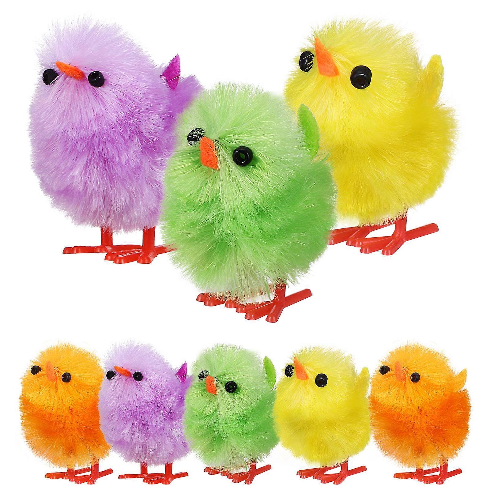 Fuzzy Easter Chicks for Decoration 8Pcs Plush Easter Animals