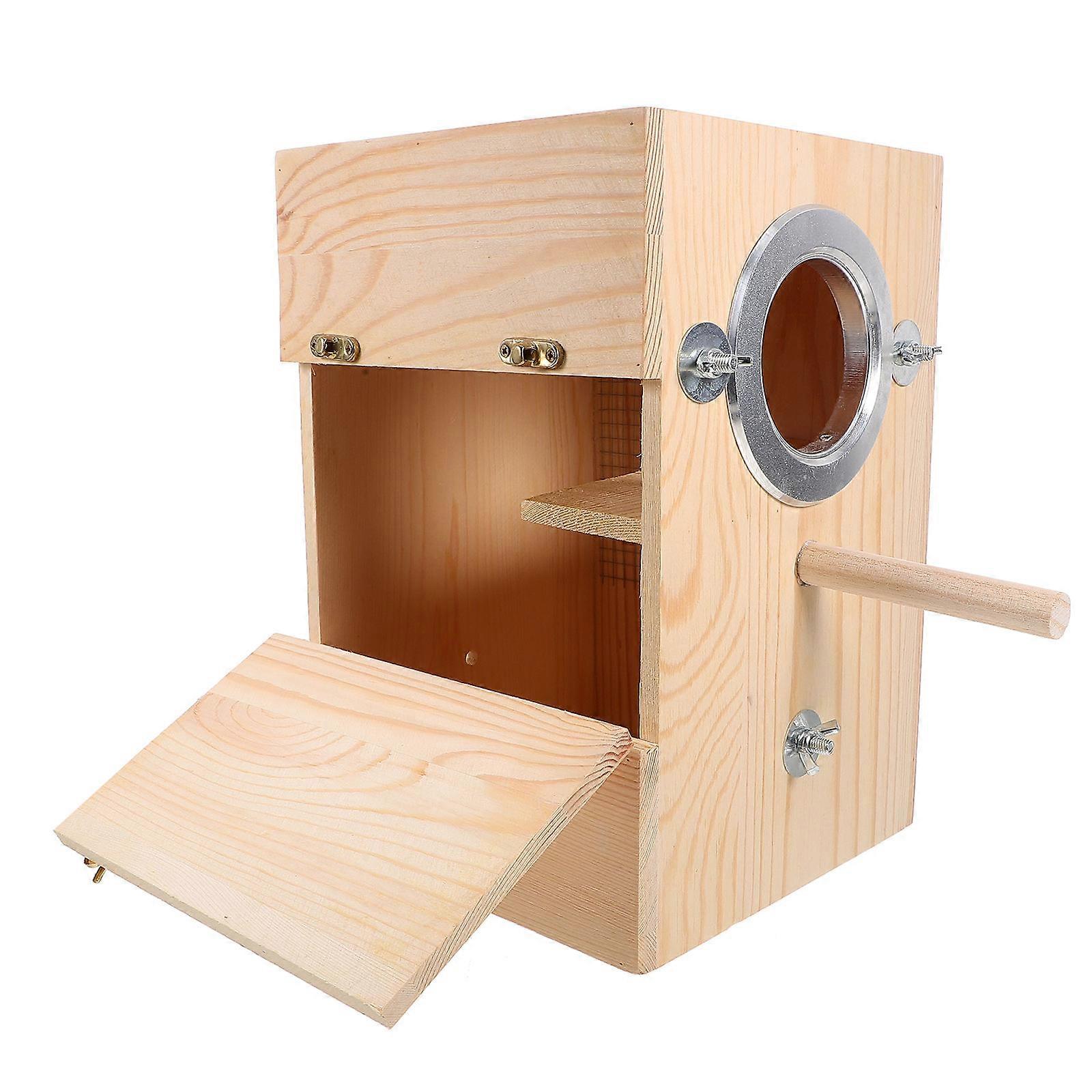 Parakeet Nesting Box Wood Bird Nest Designed for Parakeets