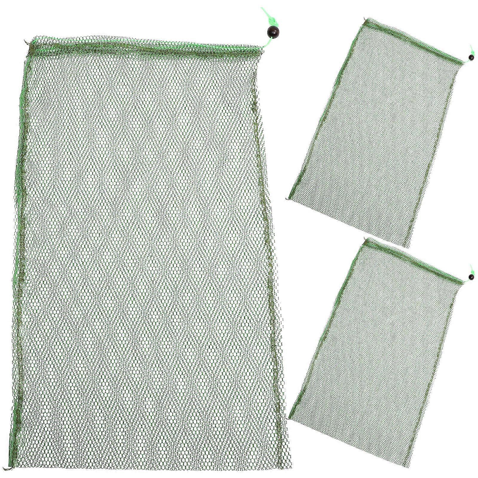 Fishing Tools Fish Collection Bag Rubberized Cloth Material 3Set