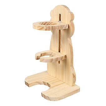 Khakifarbener Hamster-Wasserflaschenständer für Kleintiere, 1 Stück, Holzhalter