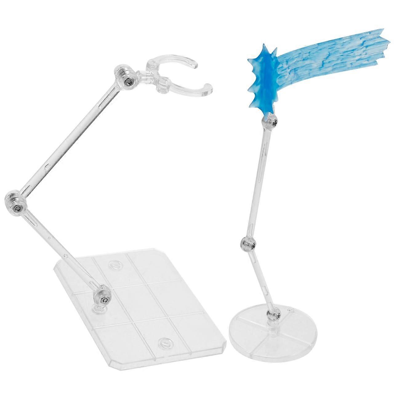Action Figure Display Stand with Decorative Effect Piece, Stable Plastic Model Display Base