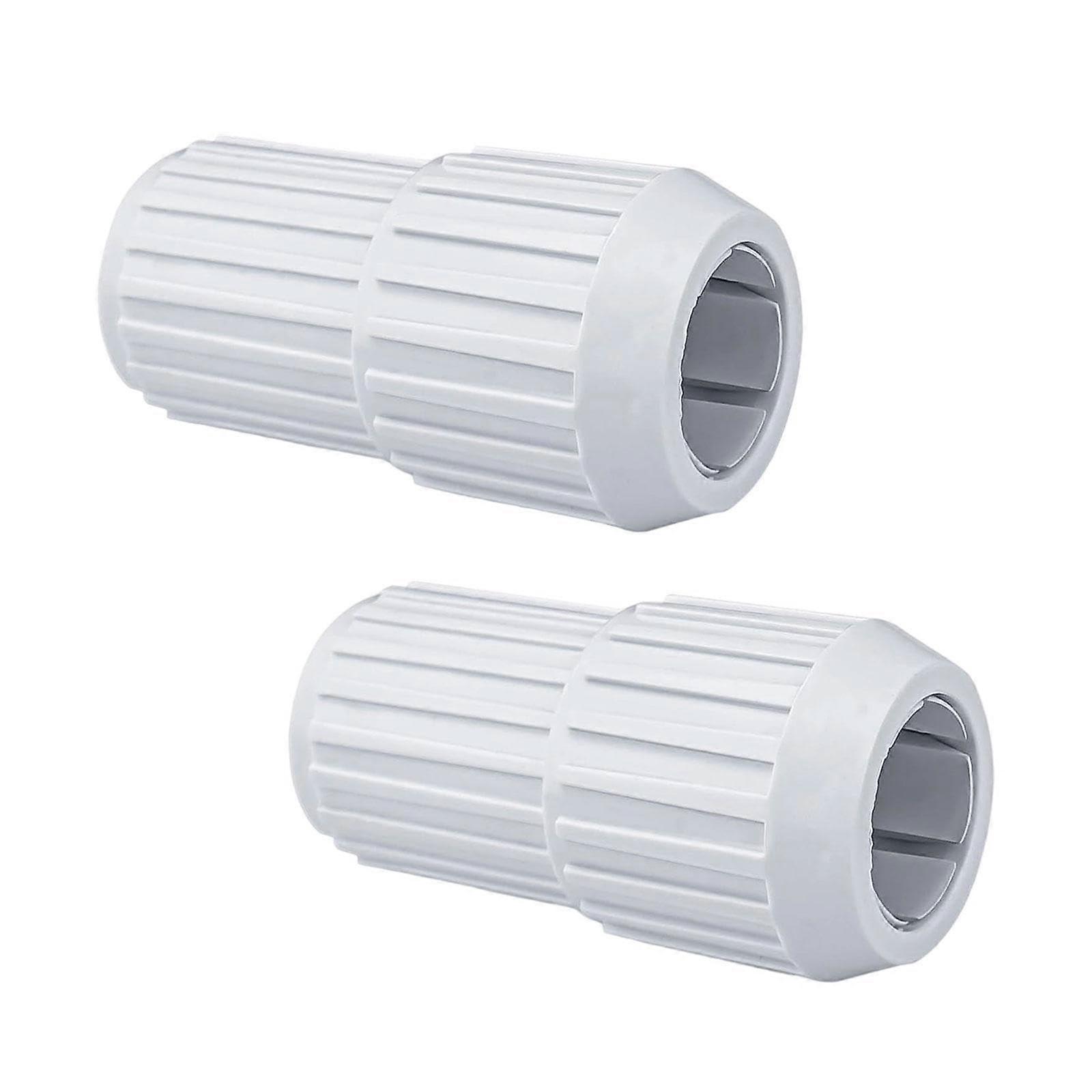2Pcs White External Cam Locks for Telescopic Pool Pole Replacement Quick Install Secure Attachment