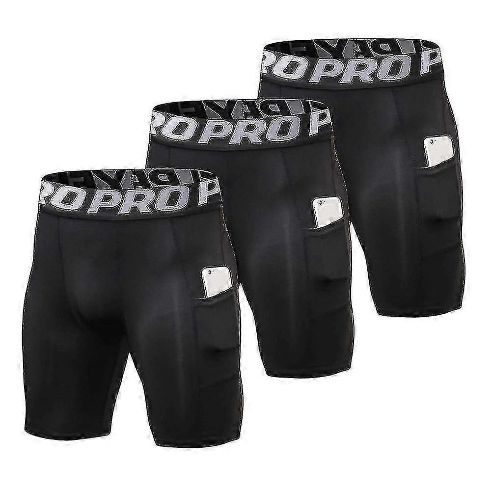 3 Pack Mens Compression Shorts-DF