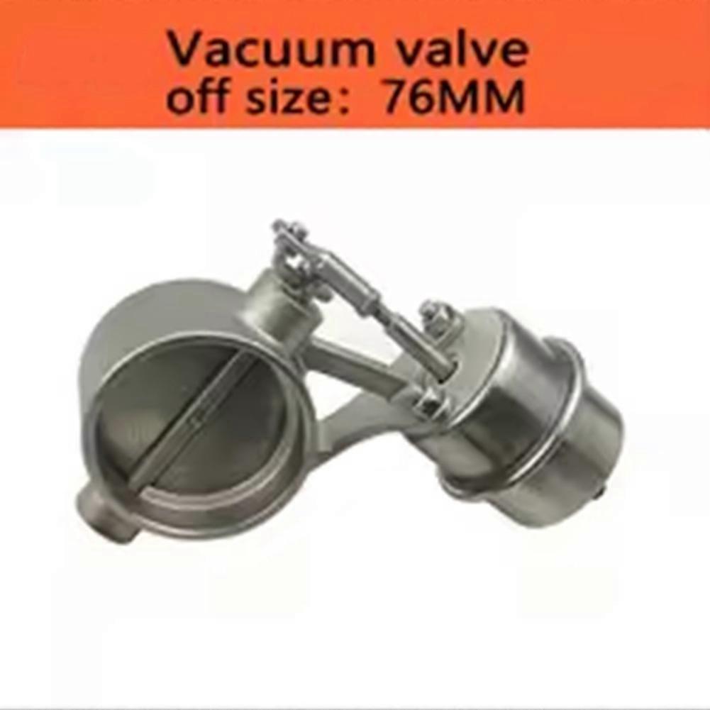 Car Exhaust Pipe System Control Valve Sets Vacuum Controller Device Universal 76MM