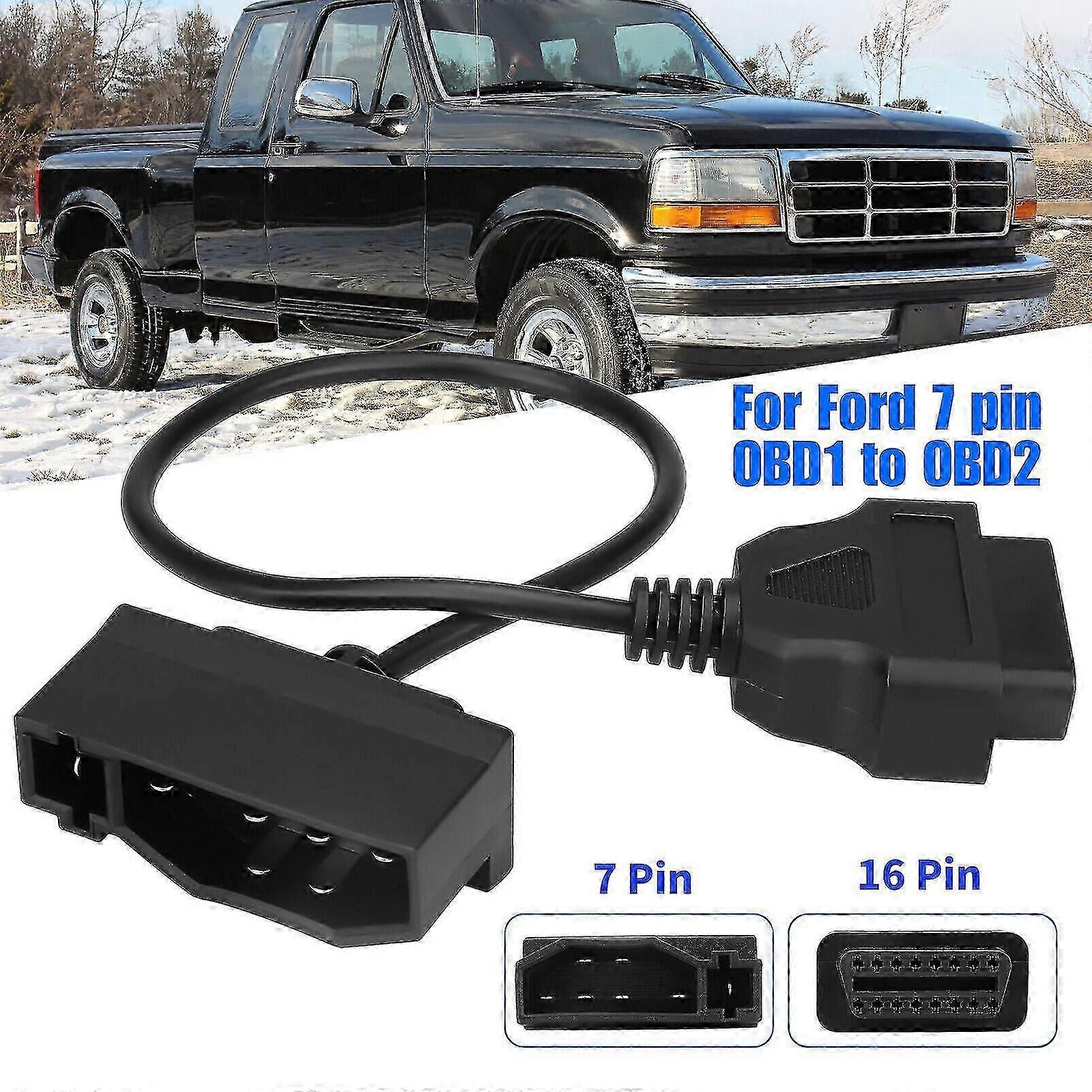 7 Pin OBD1 to OBD2 Cable Adapter Code Reader Scanner Engine Repair Tool For Ford ying