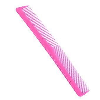 Pente antiestático de plástico para estilizar cabelos, ideal para salões de beleza e hotéis, na cor rosa.