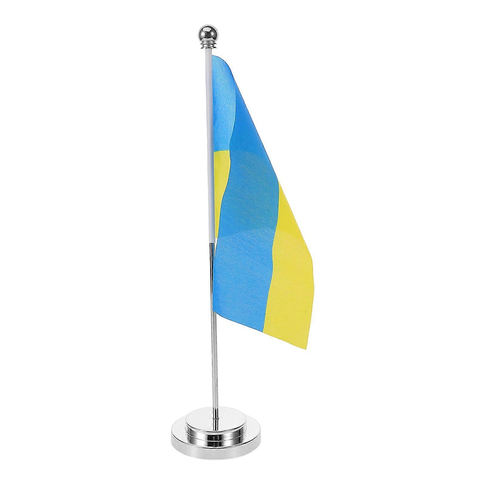 Ukrainian Flag Table Flag Ornament for Decor 1Set
