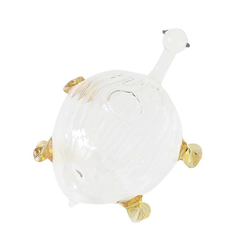 White Glass Flower Pot Turtle Shape for Hydroponics Use