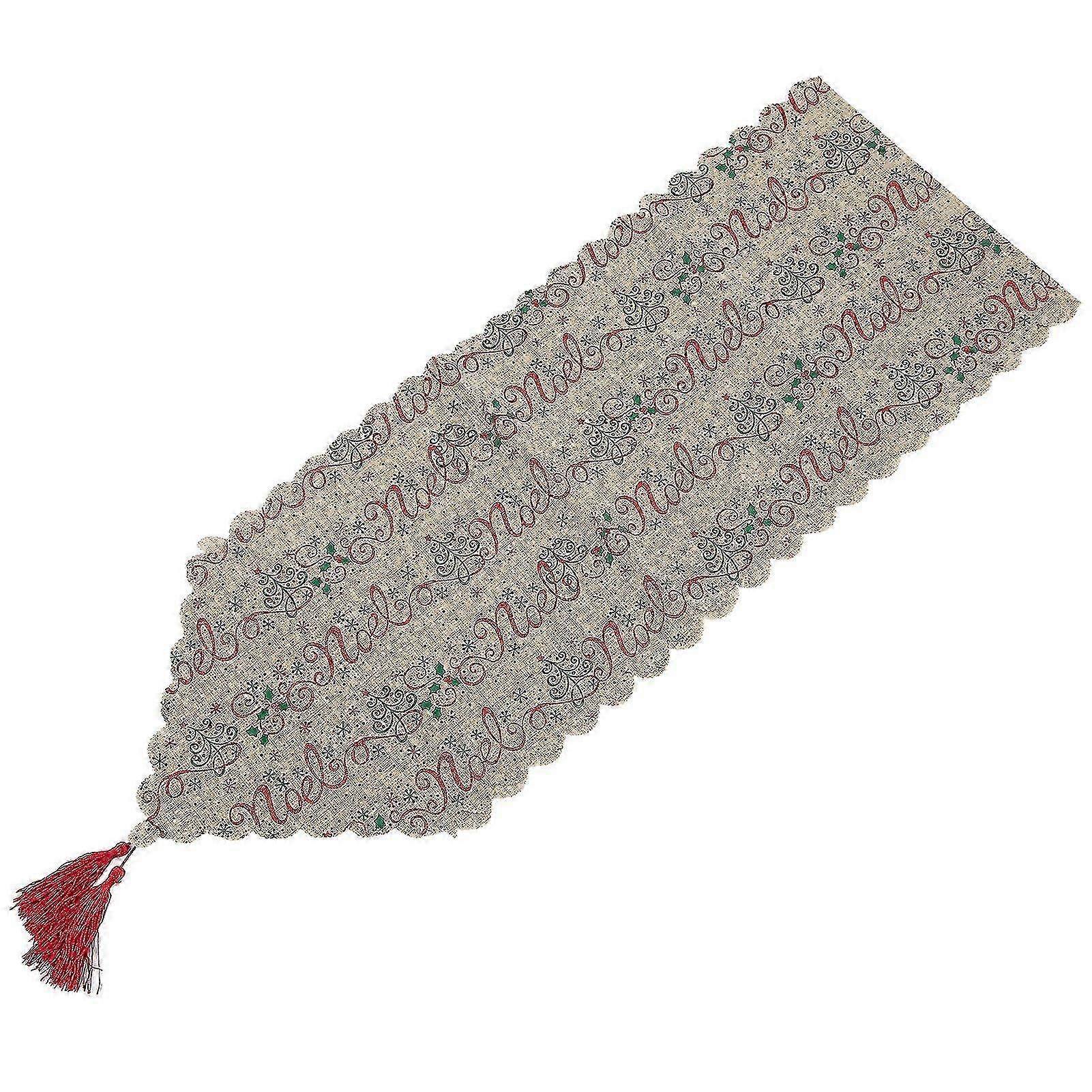 Christmas Table Runner Elegant Beautiful Exquisite Classic Pattern Durable Table Runner