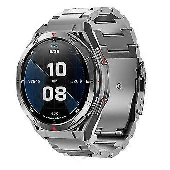 Men's Military Smartwatch, 1.43" AMOLED, Dual-Band GPS, 5ATM, Altimeter/Compass, Android/iOS (Grey)
