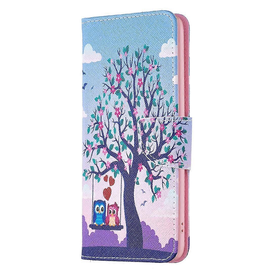 Colored Drawing Leather Case For iPhone 15 Plus