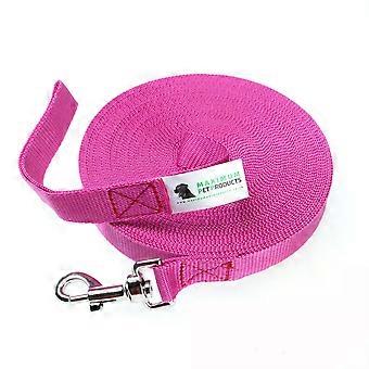 Dog Lead For Training, Tracking & Obedience Recall 80ft 25 Meter Fuchsia