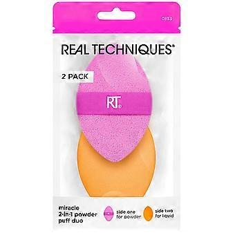 Miracle 2-In-1 Powder Puff Duo 2 pcs