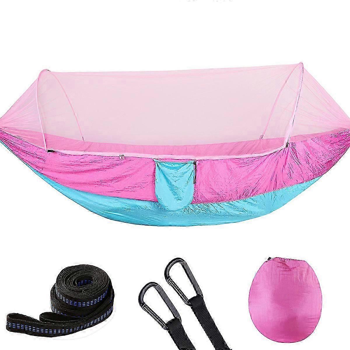 Camping Hammock with Mosquito Net, Portable, Quick Setup, Breathable Fabric, Lightweight for Outdoor Travel