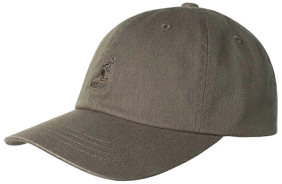 Kangol Washed Baseball Cap - Smog Brown
