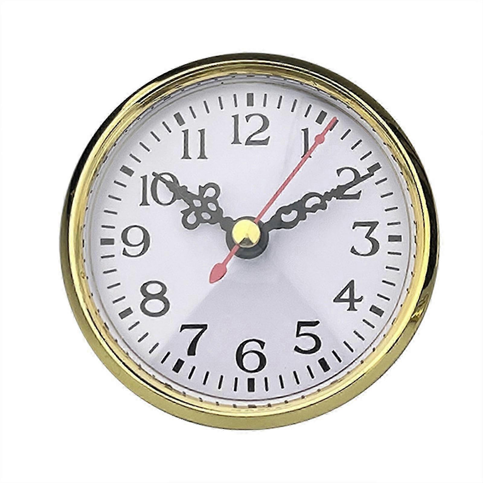 80mm Clock Insert Movement Round Clock Head Inlaid Time Display for Crafting Decorating