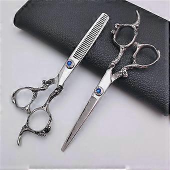 Haarschneideschere-Set, japanische 440C Edelstahl 6 Zoll Profi-Haarschere mit präzisionsscharfen Klingen für Salon und Friseur