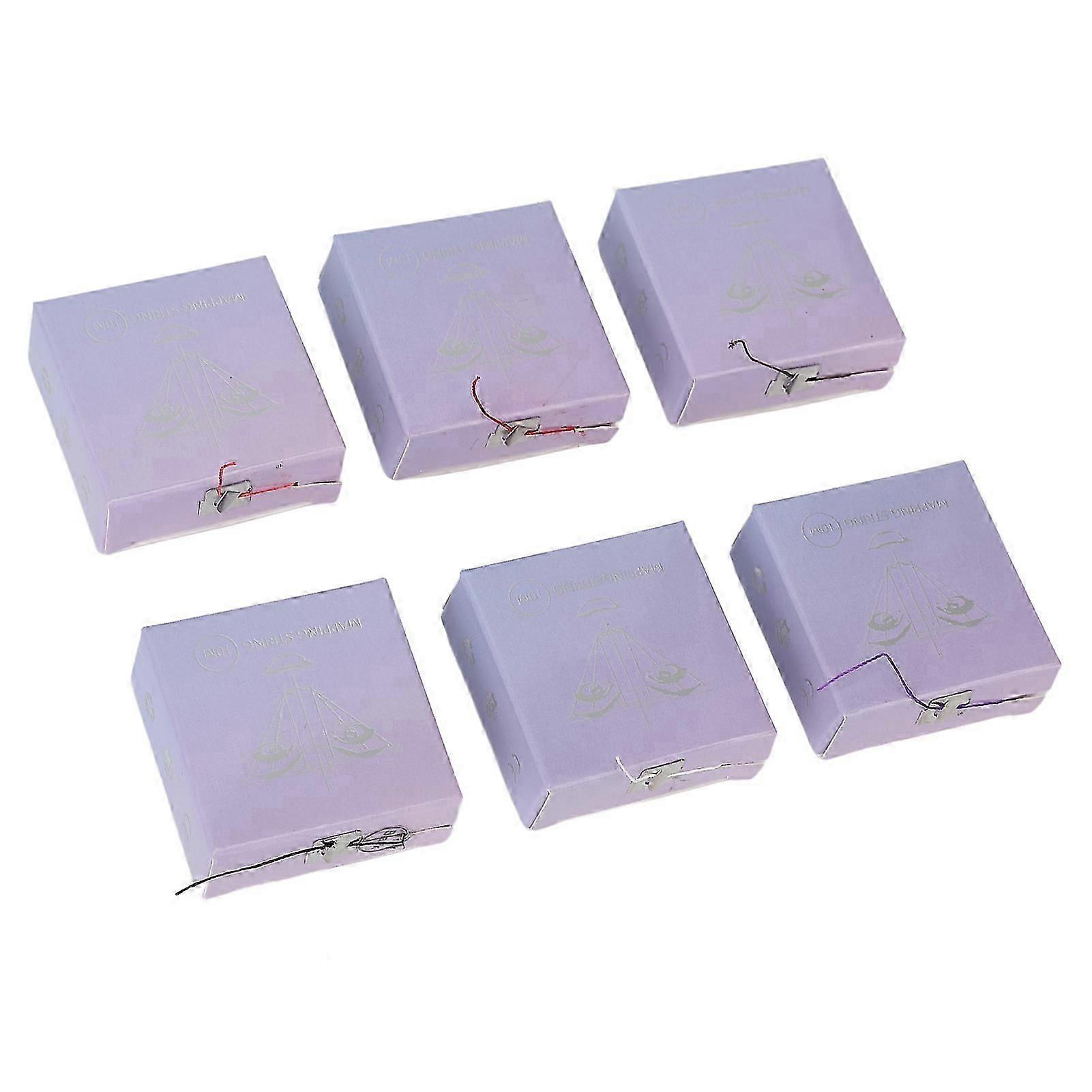 6PCS Brow Mapping String 10m Pre Inked Mapping String for Permanent Makeup and Microblading Supplies