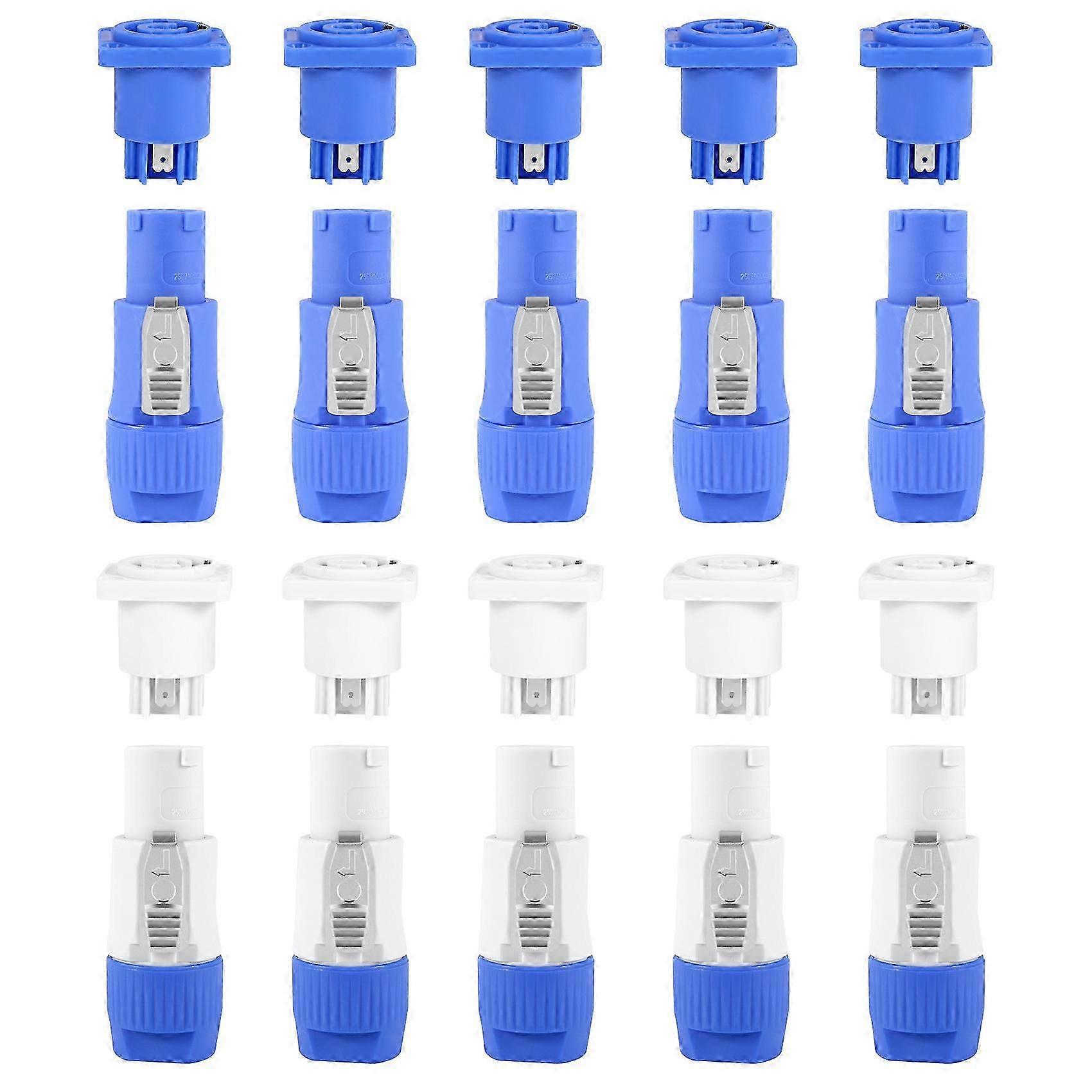10 set PowerCON Type A NAC3FCA+NAC3MPA-1 Chassis Plug Panel adapter