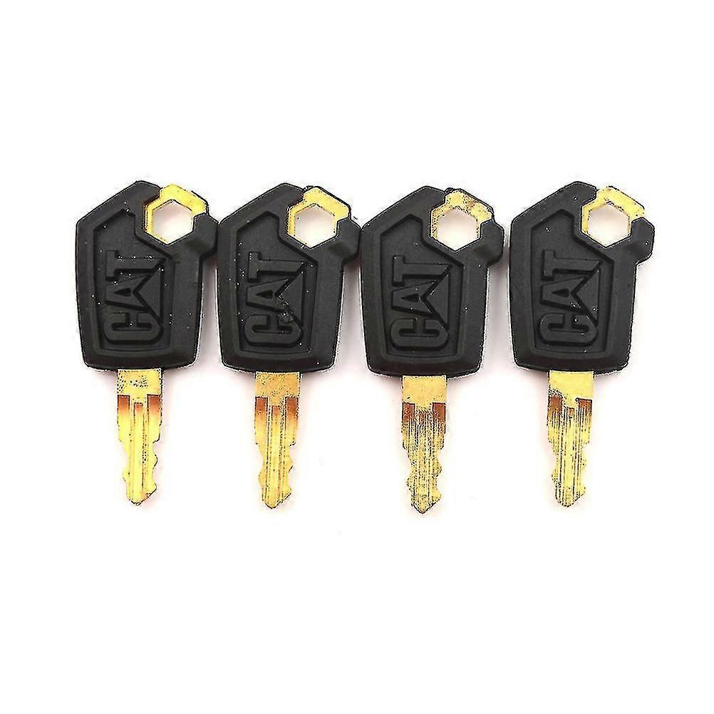 4pcs - Heavy Equipment Ignition Loader Dozer Key For Caterpi