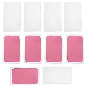 10pcs Silikon Wimpernpads Rechteckige Wimpernverlängerung Pads Lose Wimpernveredelung Dichtung Palette Wiederverwendbare Silikonmatte für Frauen Rosa Transparent