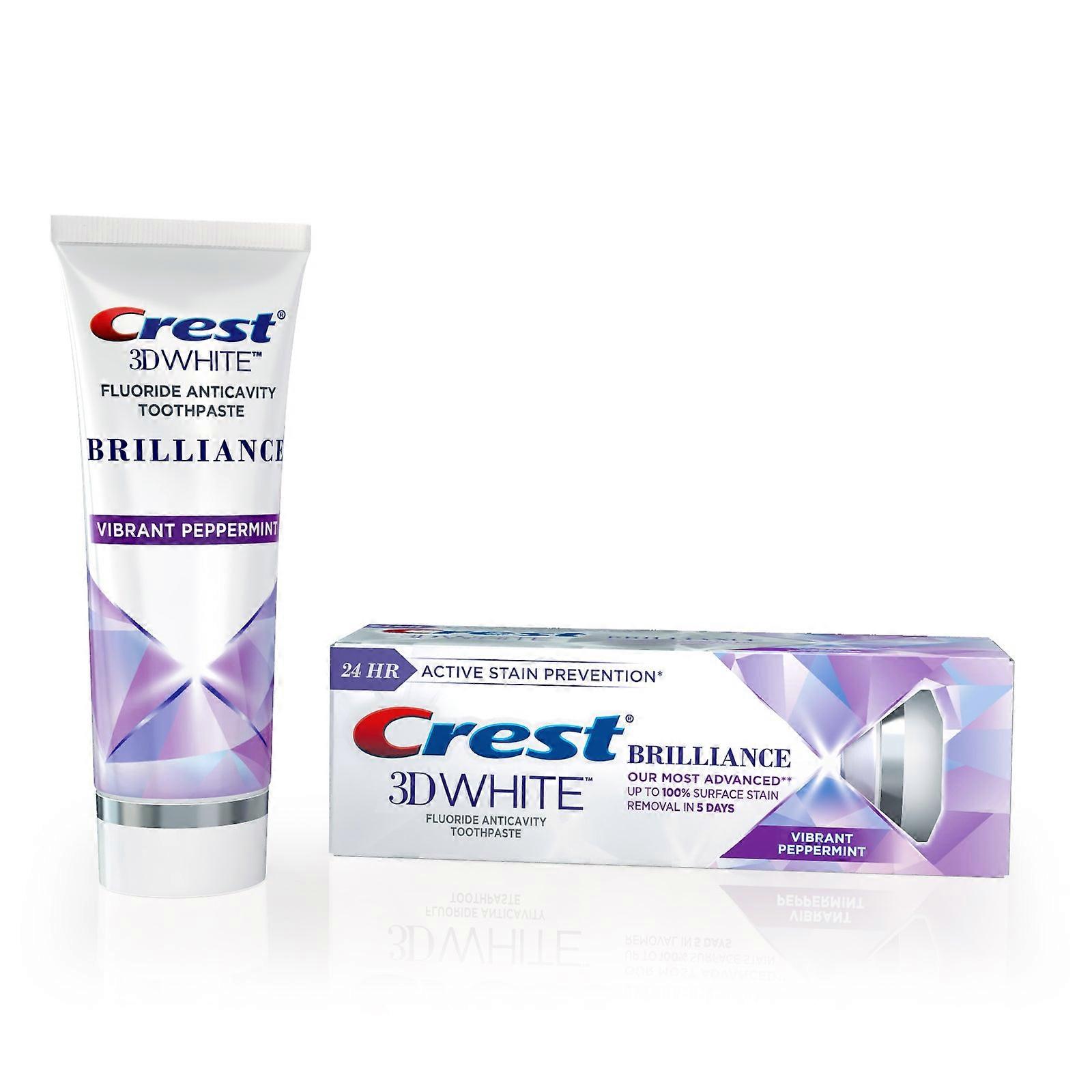 Crest, 3D White, Brilliance Toothpaste, Vibrant Peppermint, 116g