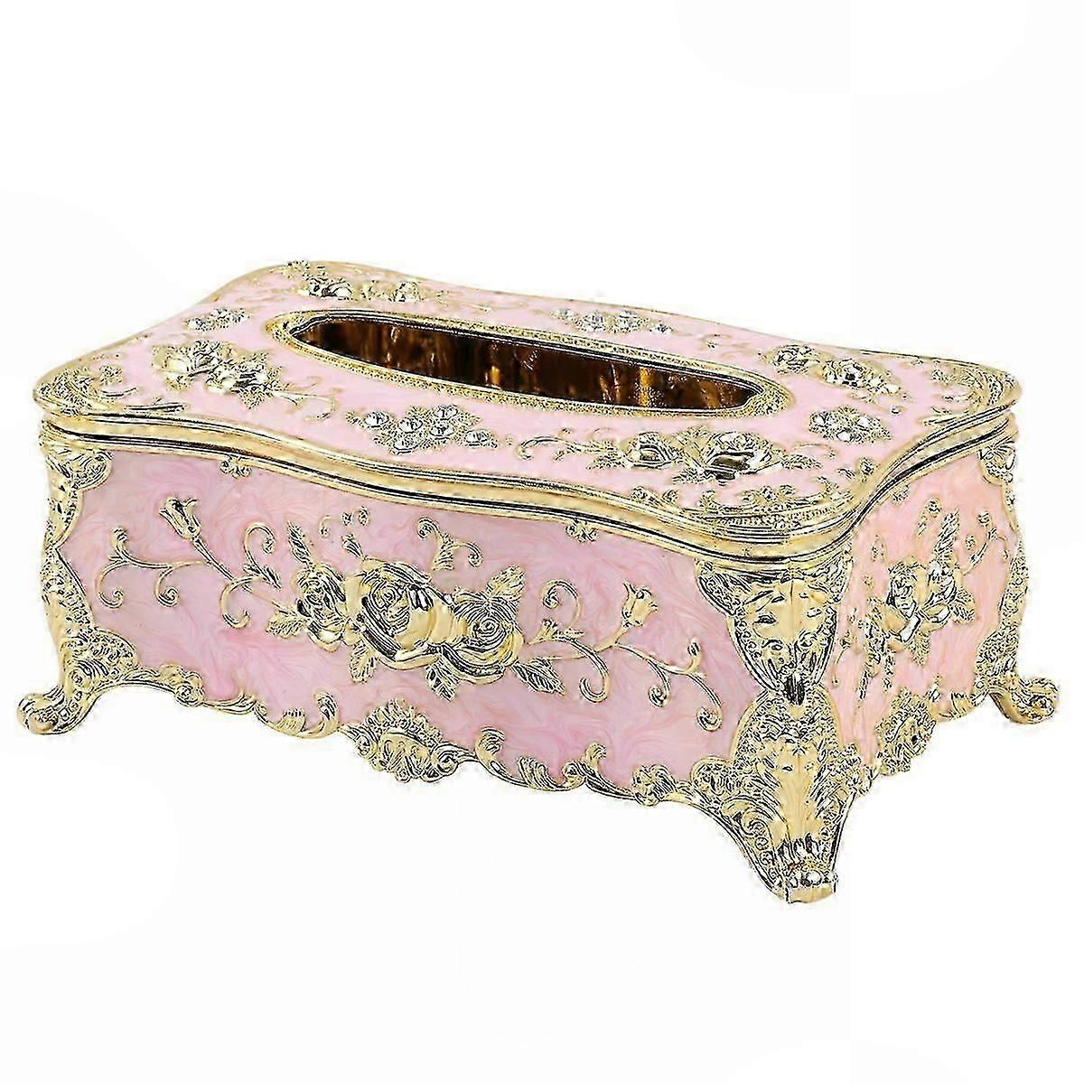 Pink Rectangular Tissue Box for Home Use, 1 Set