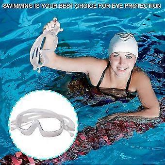 Gafas de natación, impermeables, antivaho, HD, silicona hipoalergénica, sin látex ni PVC, correa antideslizante, visión ultra amplia, incluye tapones para los oídos, 1 unidad.