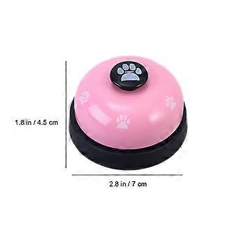 Pet Dog Potty Training Bells Footprint Pattern Communication Device for Dogs Puppy (Pink and Black)