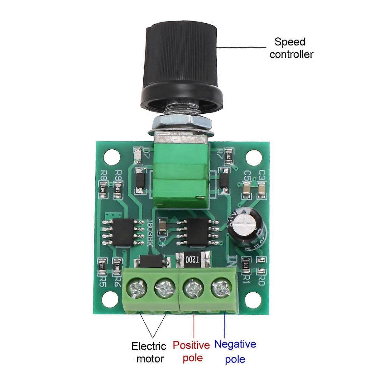 Adjustable Pwm Motor Controller for Dc Motor with 2A Current from Winomo