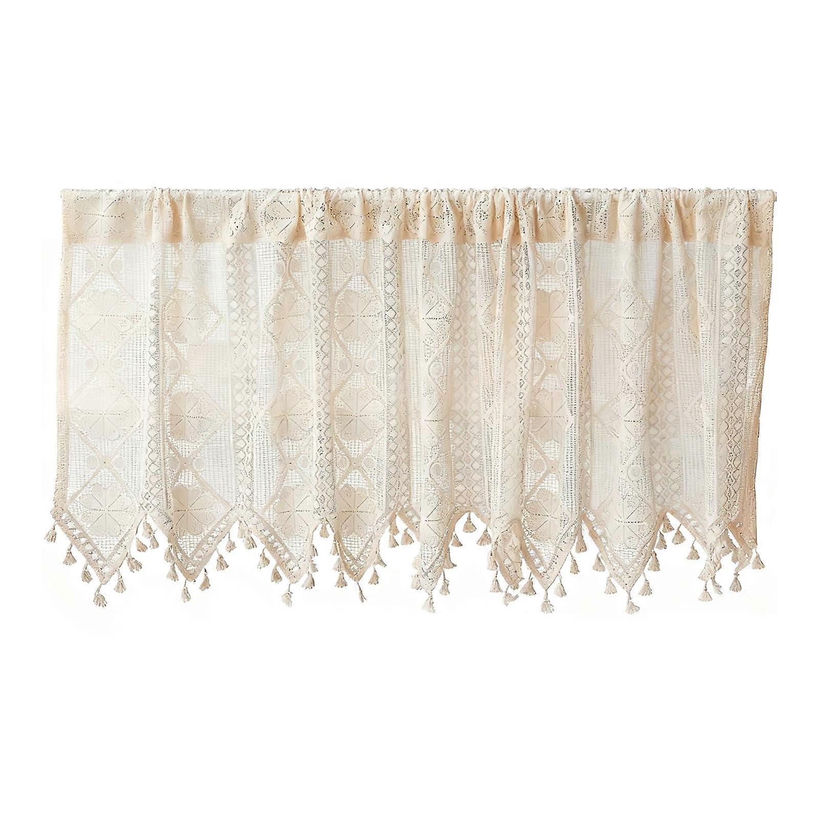 Farmhouse Rustic Boho Small Window Rod Pocket Light Filtering