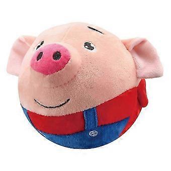 (Rotes Schwein) Vibrationsball, musikalischer Vibrationshüpfball, Haustierspielzeug, Babypuppe, R