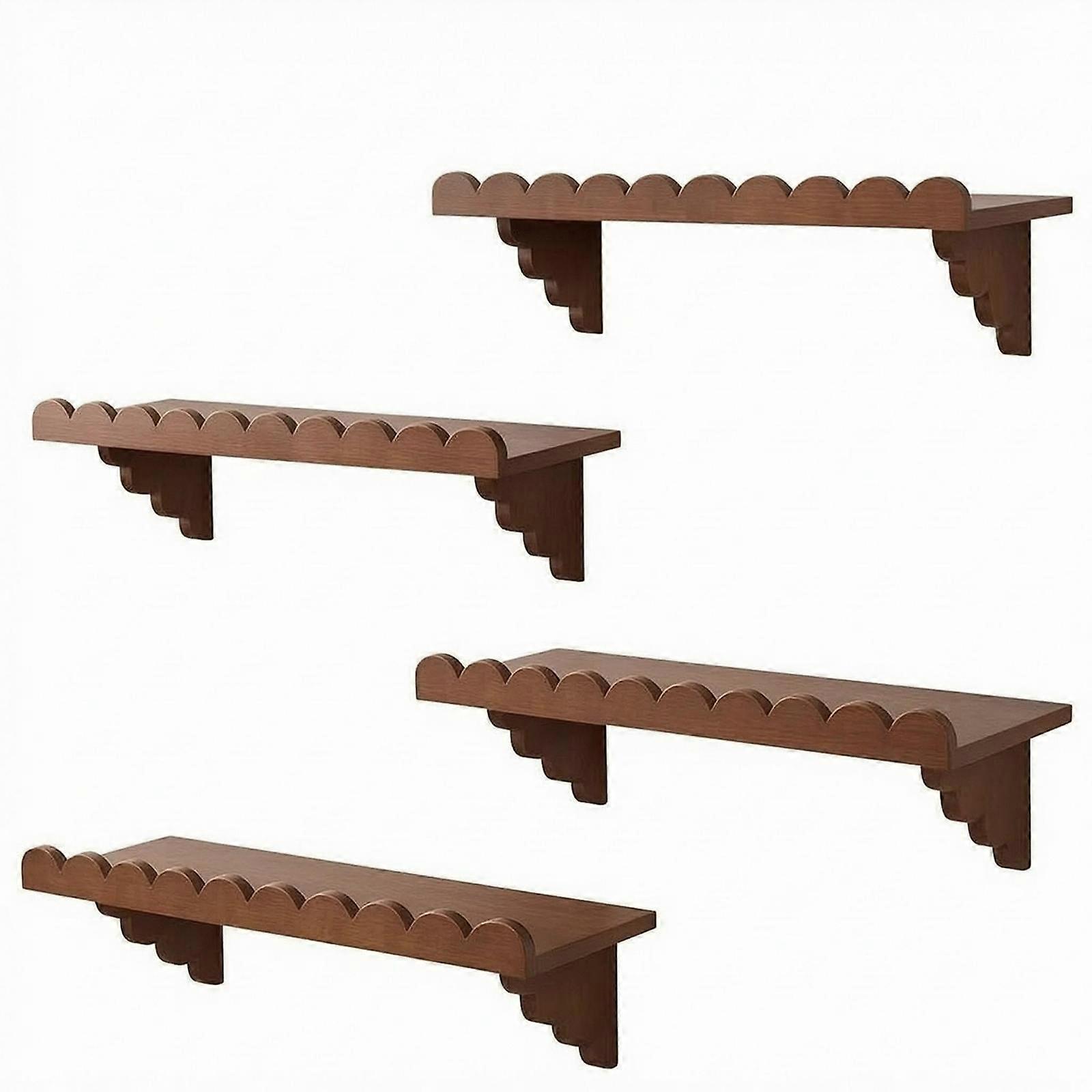 4 Pieces Shelf Decorative Wall Mounted Wall Shelf Space Saving
