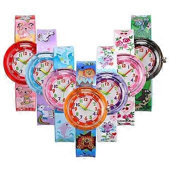 Kids Cartoon Watch Quartz Movement with 2Pcs Creative Wrist Watches for Children