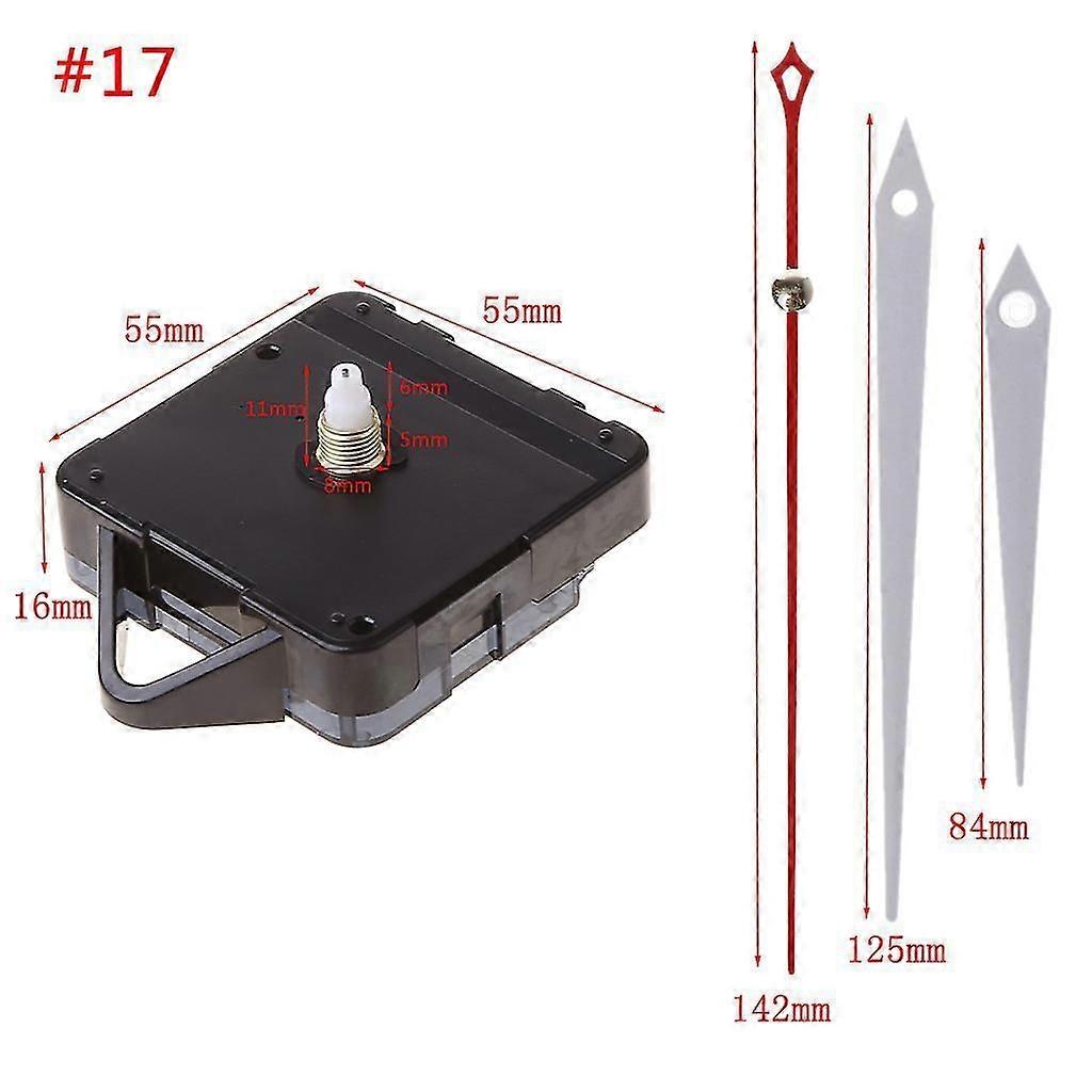 Mécanisme de mouvement d'horloge à quartz silencieux alimenté par pile avec aiguilles - Pièces de rechange pour réparation DIY JJ