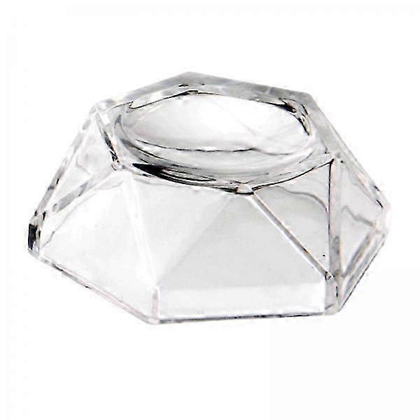 2x 1pc Clear Crystal Ball Stand Trapezoid Marble Display Base